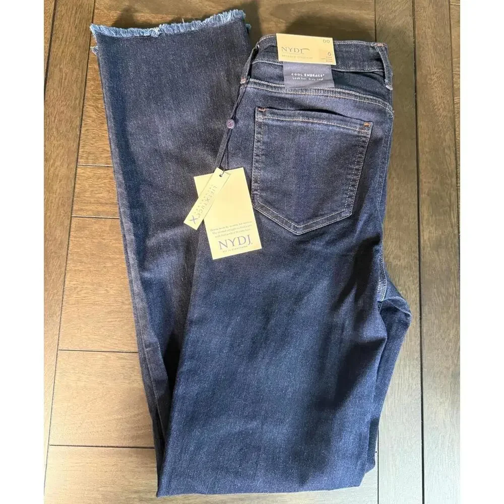 NYDJ Relaxed Straight Cool Embrace LiftXTuck Tehnology in Magical. Size 00 NWT - Picture 8 of 11